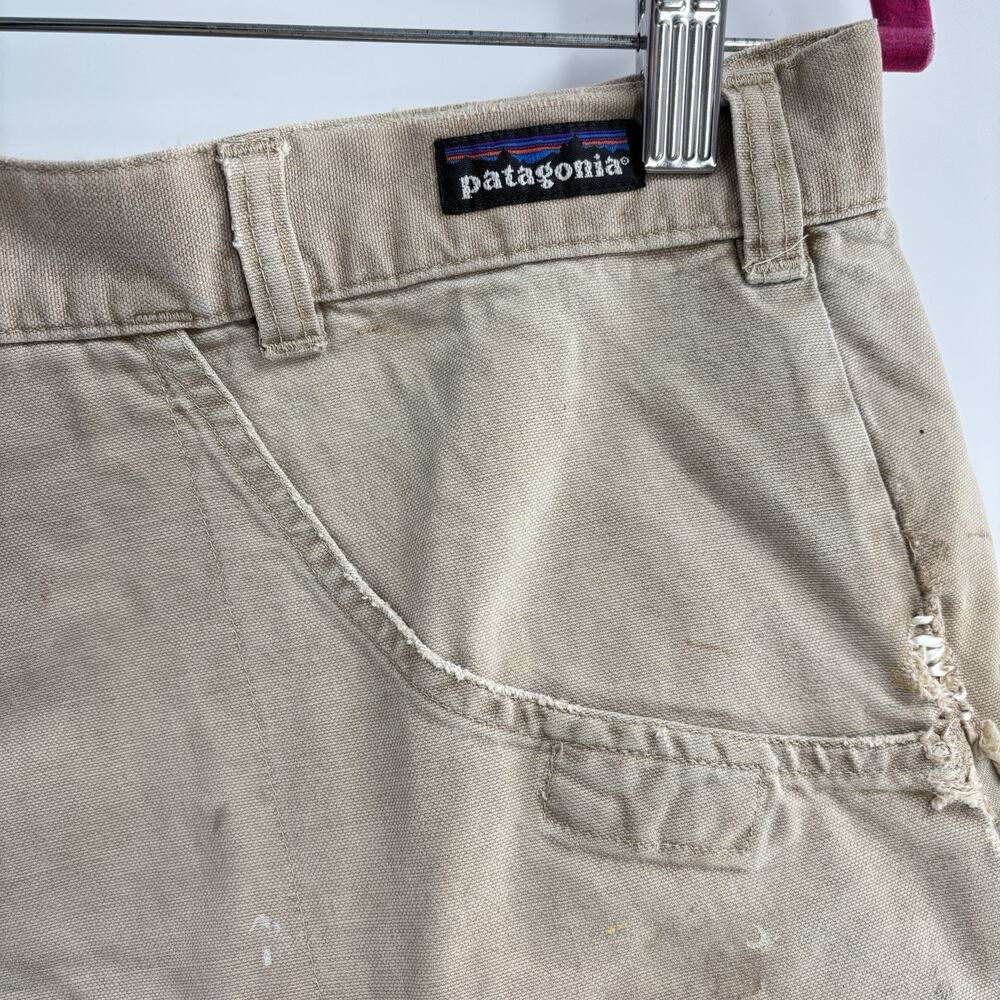 Vtg Patagonia Shorts Mens 36 Thrashed Stand Up Patched Holes Distressed - Picture 10 of 13